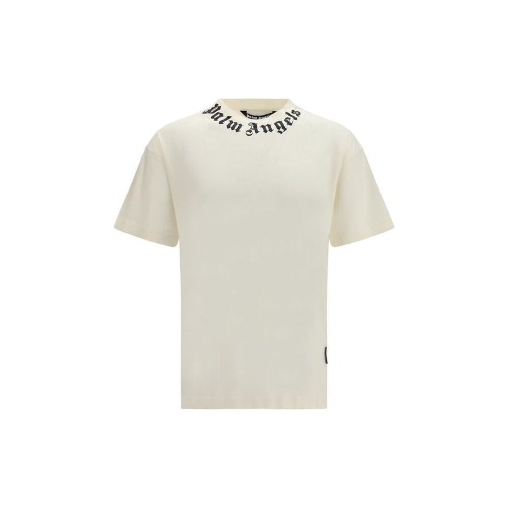 Palm Angels Beige Cotton Men's T-Shirt